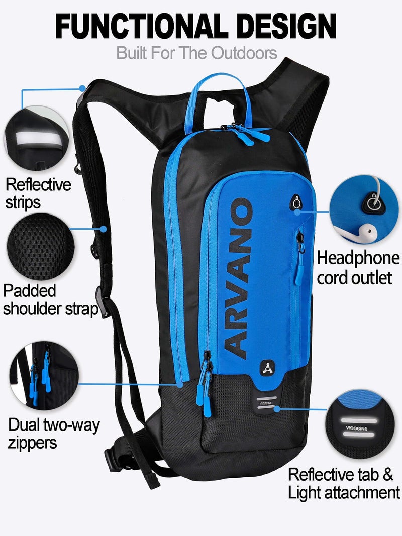 Arvano Hydration Backpack, Lightweight Hydration Pack with 2L Water Bladder, 6L Water Backpack for Men Women Cycling, Hiking, Mountain Biking, Skiing - Image 2